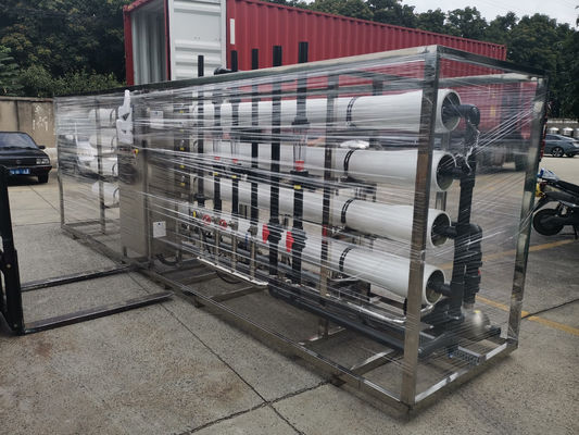 शुद्ध जल औद्योगिक रिवर्स ऑस्मोसिस वाटर फिल्टर 1m3/H-200m3/H 300 Kg वजन