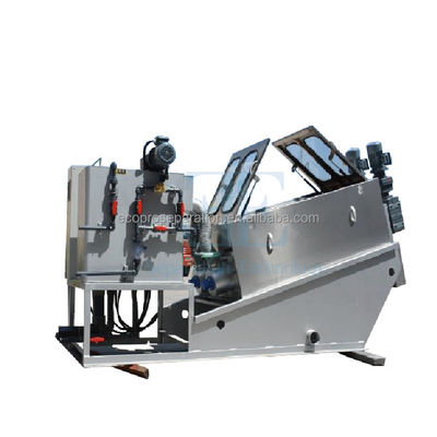0.8m3/H-12m3/H स्क्रू प्रेस डिवाटरिंग 0.4kw शाफ्ट स्लड डिवाटरिंग प्रेस