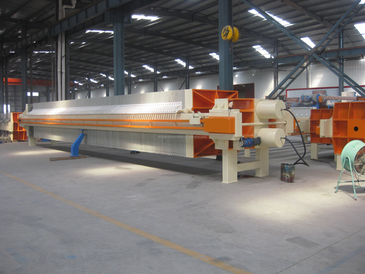 गाद निर्जलीकरण के लिए मैनुअल हाइड्रोलिक फिल्टर प्रेस 6m2 220V-415V