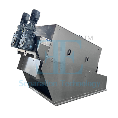 1kW स्क्रू प्रेस स्लड डिवाटरिंग मशीन 0.8-12m3/h क्षमता