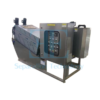 1kW स्क्रू प्रेस स्लड डिवाटरिंग मशीन 0.8-12m3/h क्षमता